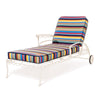 Swatch for The Al Fresco Sun Lounger in Market Stripe | Antique White Frame