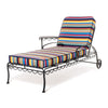Swatch for The Al Fresco Sun Lounger in Market Stripe | Vintage Black Frame