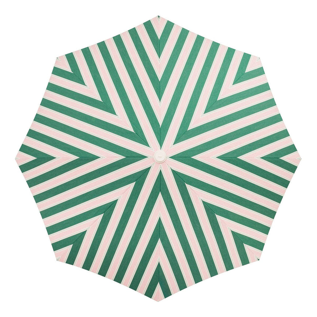 The Amalfi Umbrella - Bistro Green Stripe Amalfi Umbrella Business & Pleasure Co. 