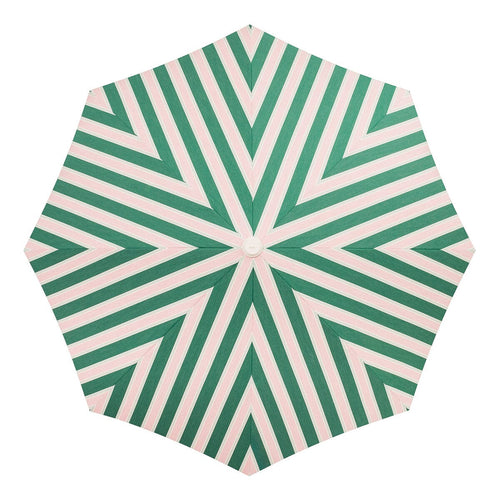 The Amalfi Umbrella - Bistro Green Stripe Amalfi Umbrella Business & Pleasure Co. 