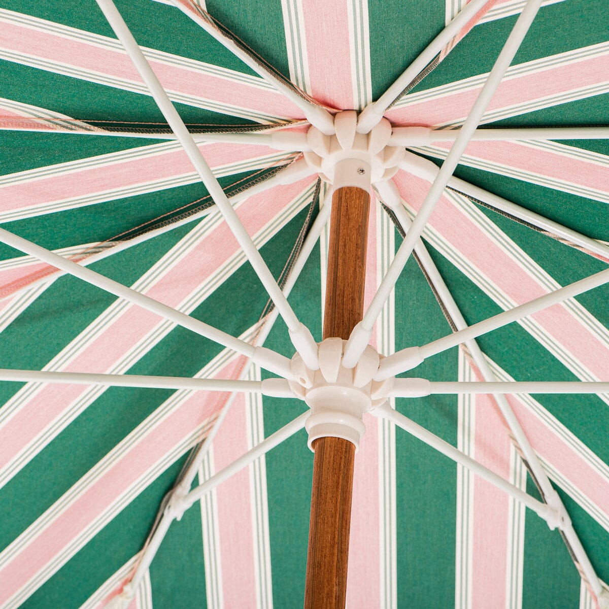 The Amalfi Umbrella - Bistro Green Stripe Amalfi Umbrella Business & Pleasure Co. 