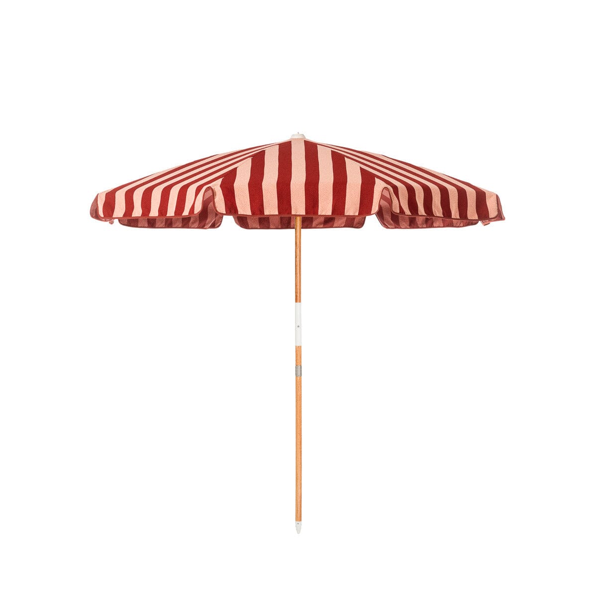 The Amalfi Umbrella - Terry Terracotta Stripe