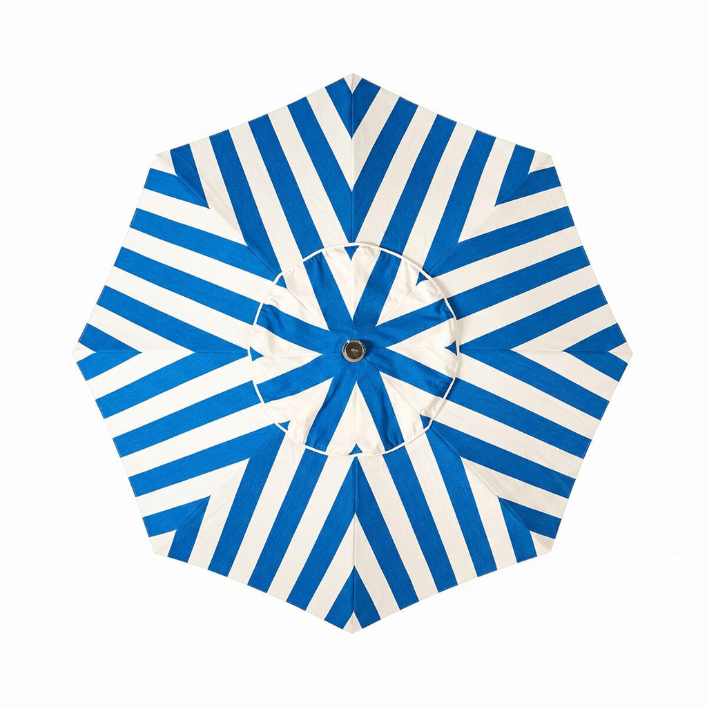 The Crew Mediterranean Blue Stripe Club Umbrella by Business & Pleasure Co