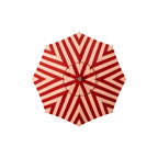 The Terry Terracotta Stripe Club Umbrella for both the beach and your patio or pool