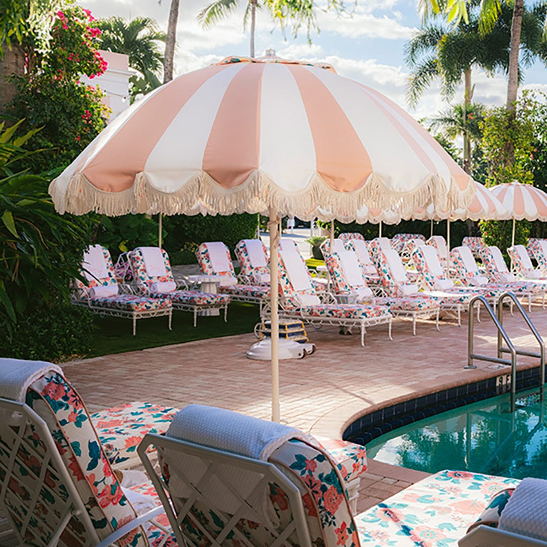 The Sun Lounger Slip Cover - Paisley Bay Palm Pink Sun Lounger Slip Cover Business & Pleasure Co. 