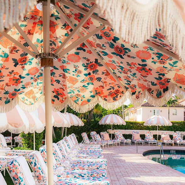 The Patio Umbrella - 80's Panel Pink Patio Umbrella Business & Pleasure Co. 