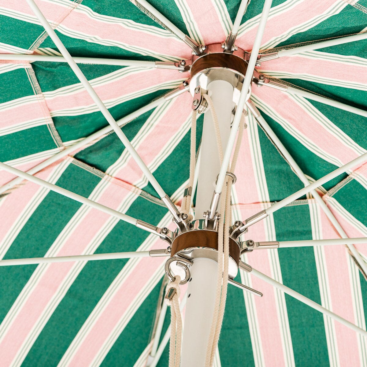 The Patio Umbrella - Bistro Green Stripe Patio Umbrella Business & Pleasure Co. 