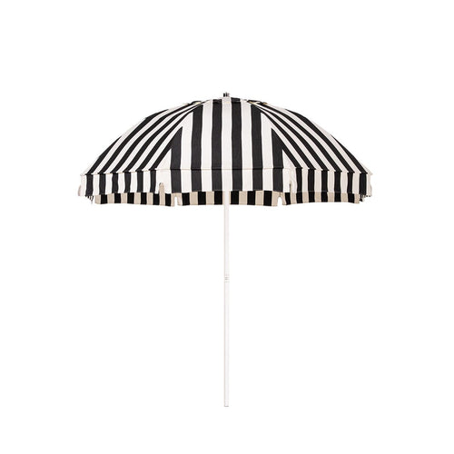 The Patio Umbrella in Crew Black and White Stripe by Business & Pleasure Co. for your patio, home, pool, outdoor dining areas.