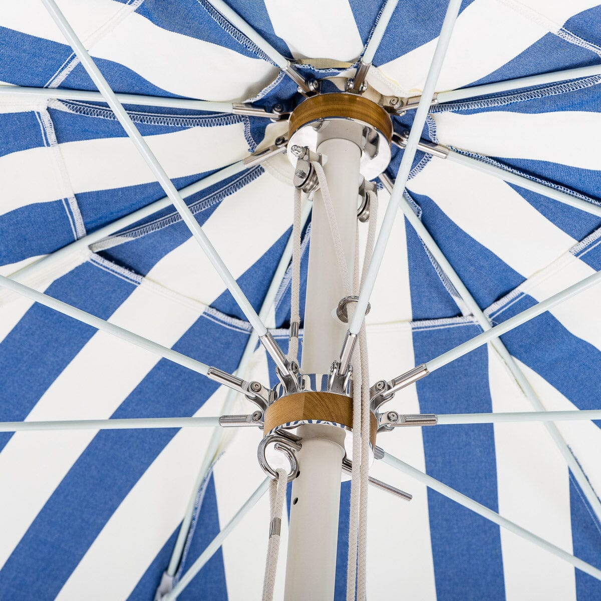 The Patio Umbrella - Crew Mediterranean Blue Stripe Patio Umbrella Business & Pleasure Co. 