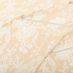 Beige & white floral patio umbrella 
