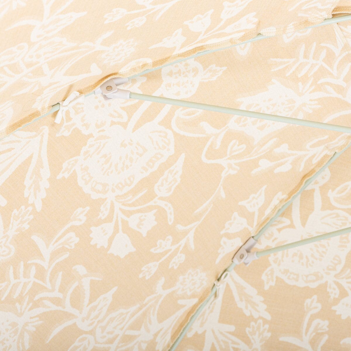 Beige & white floral patio umbrella 