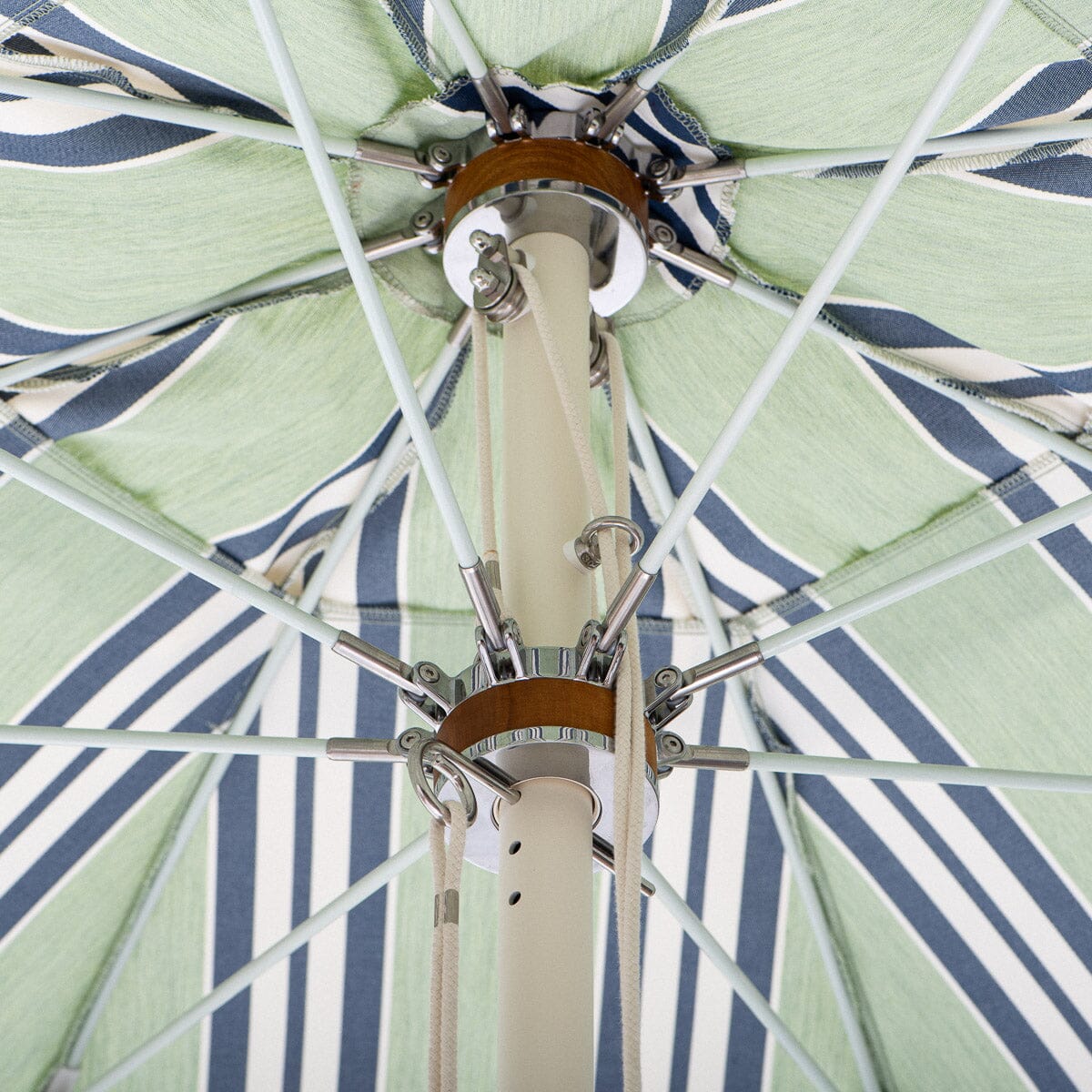 The Patio Umbrella x Julia Berolzheimer in Green Stripes B&P Co. x Julia Berolzheimer 