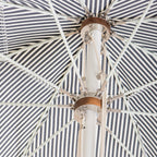 navy stripe umbrella hardware close up