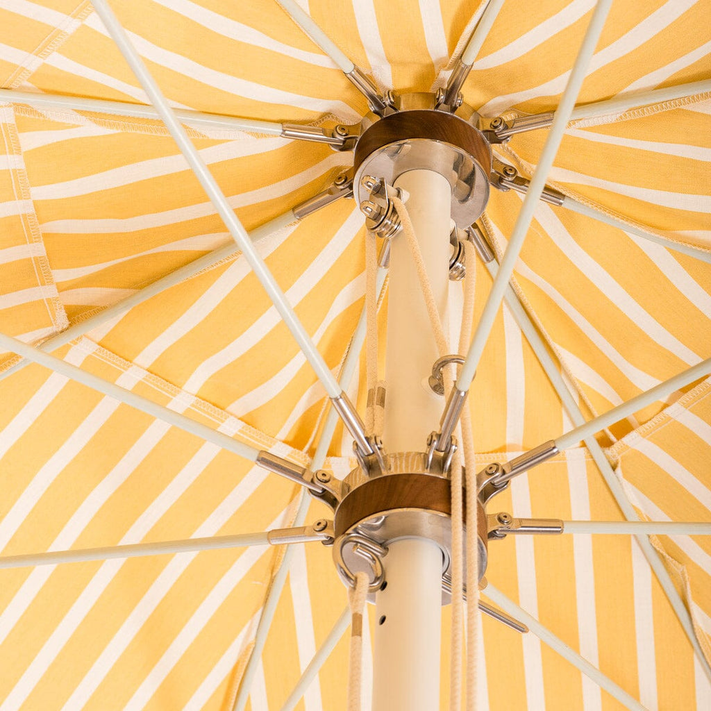 The Patio Umbrella - Monaco Mimosa Stripe Patio Umbrella Business & Pleasure Co 