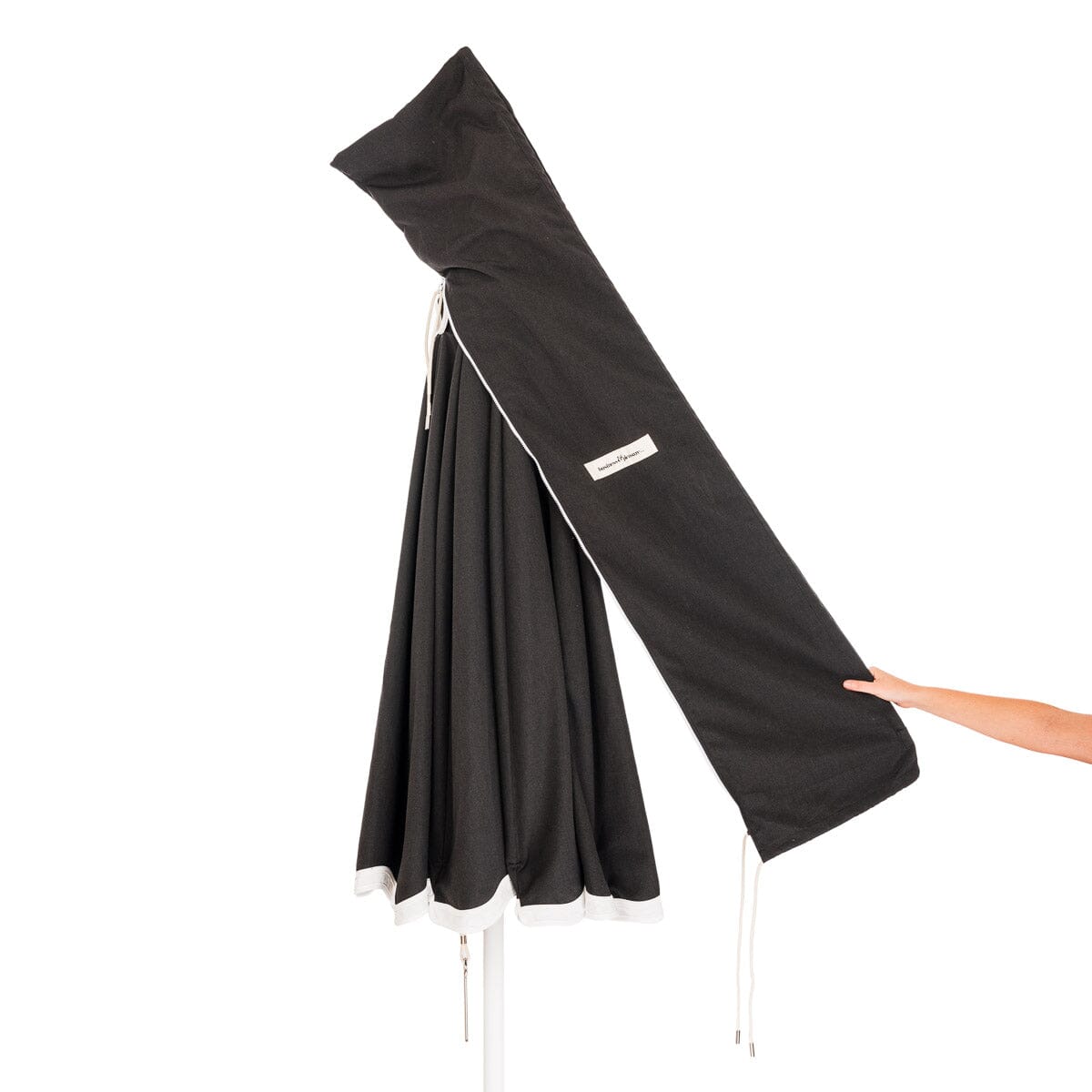 The Patio Umbrella - Rivie Black Patio Umbrella Business & Pleasure Co 