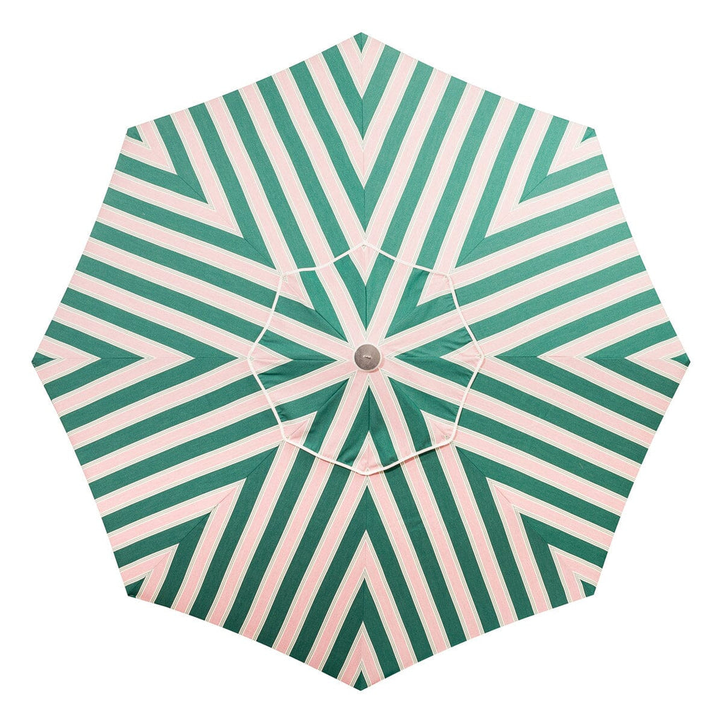 The Market Umbrella - Bistro Green Stripe Market Umbrella Business & Pleasure Co. 