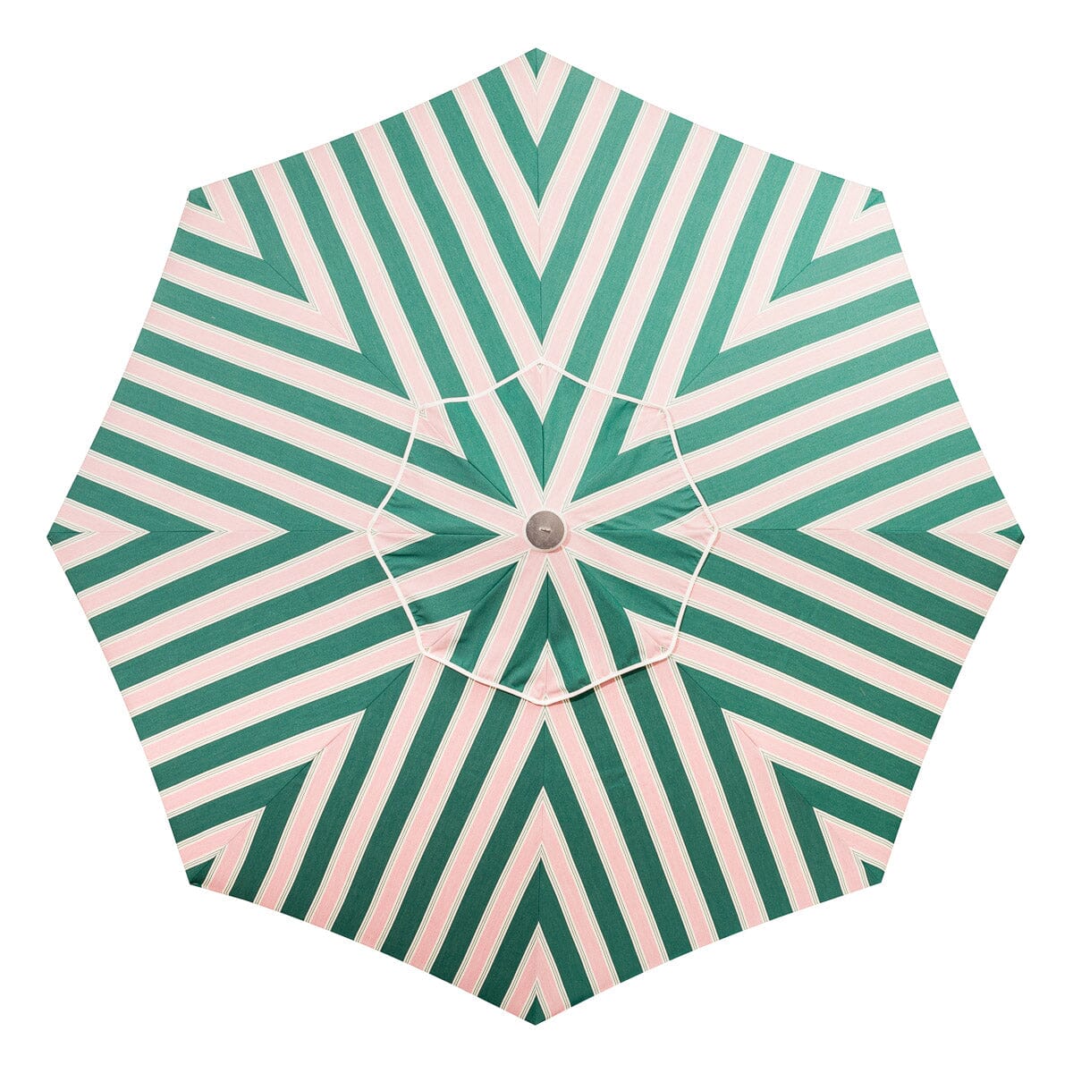 The Market Umbrella - Bistro Green Stripe Market Umbrella Business & Pleasure Co. 