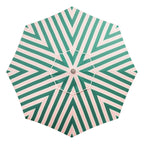 The Market Umbrella - Bistro Green Stripe Market Umbrella Business & Pleasure Co. 