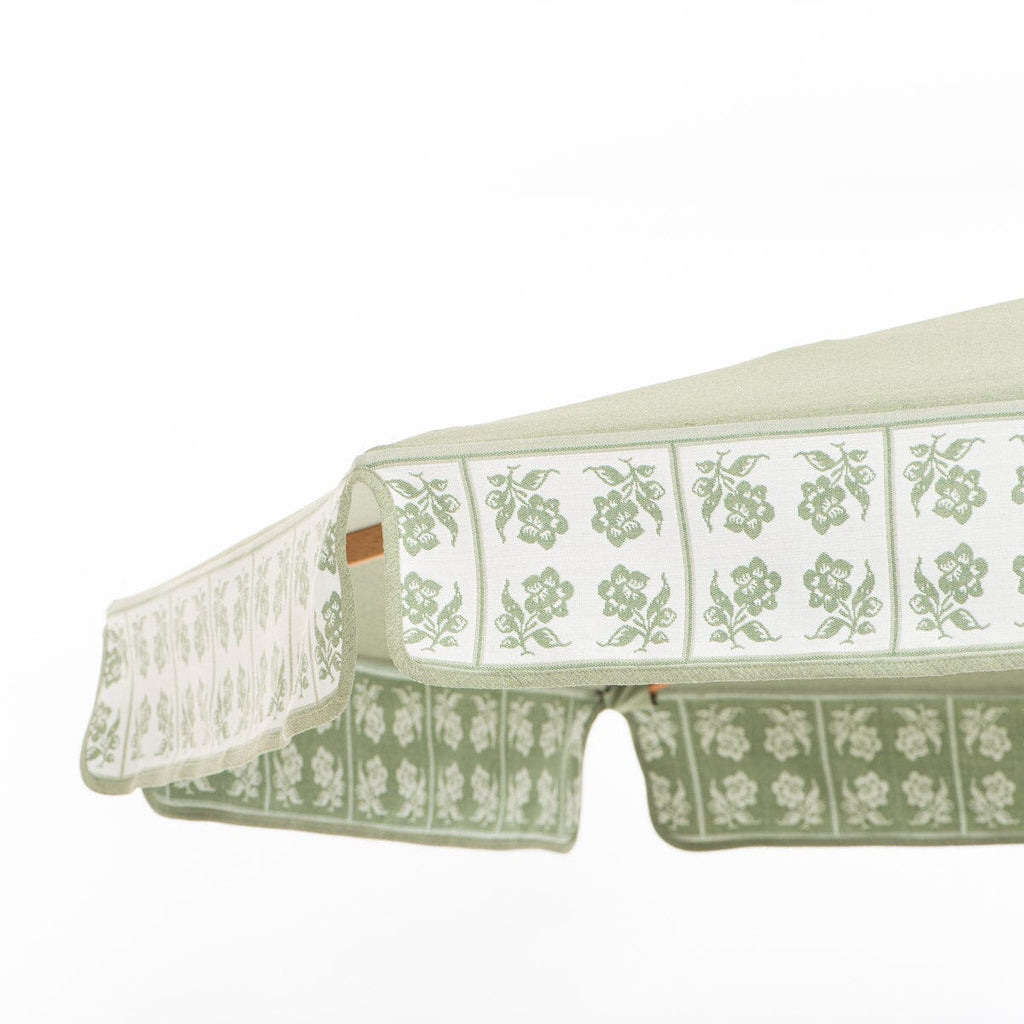 The Market Umbrella x Julia Berolzheimer in Jacquard Green B&P Co. x Julia Berolzheimer 