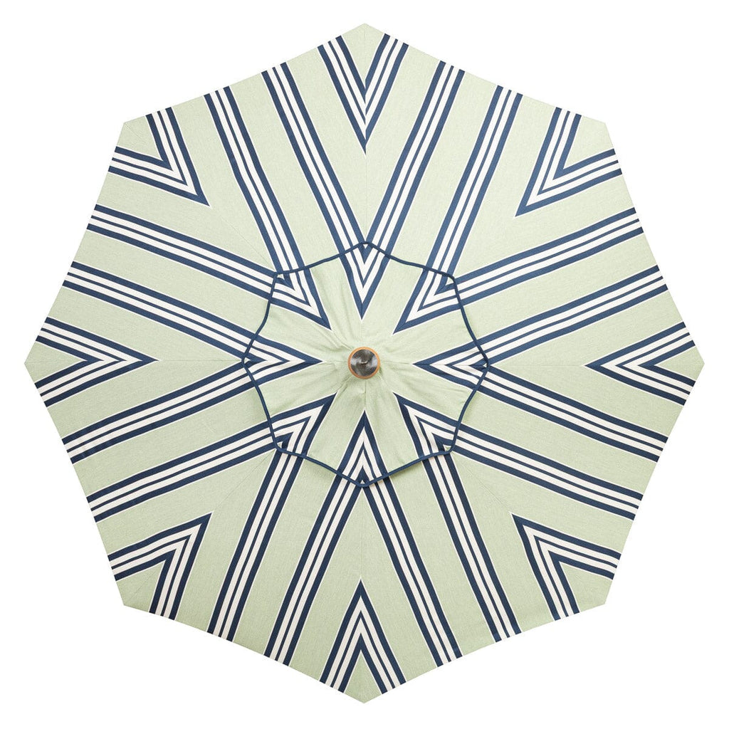 The Market Umbrella x Julia Berolzheimer in Green Stripes Market Umbrella B&P Co. x Julia Berolzheimer 