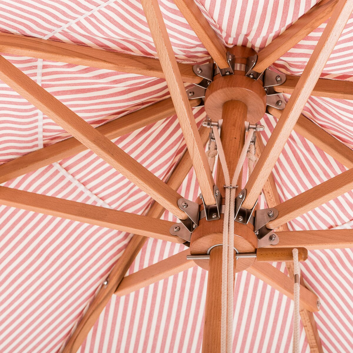 The Market Umbrella - Lauren's Pink Stripe Market Umbrella Business & Pleasure Co 