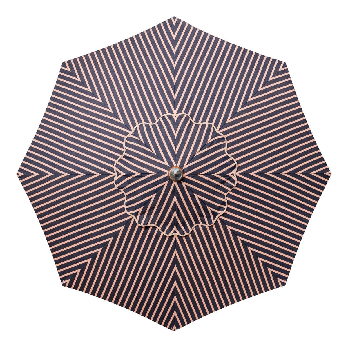 The Market Umbrella - Monaco Navy And Pink Stripe Market Umbrella Business & Pleasure Co 