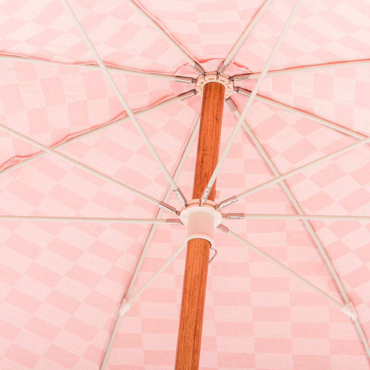 The Rio Umbrella - Dusty Pink Checker Rio Umbrella Business & Pleasure Co. 