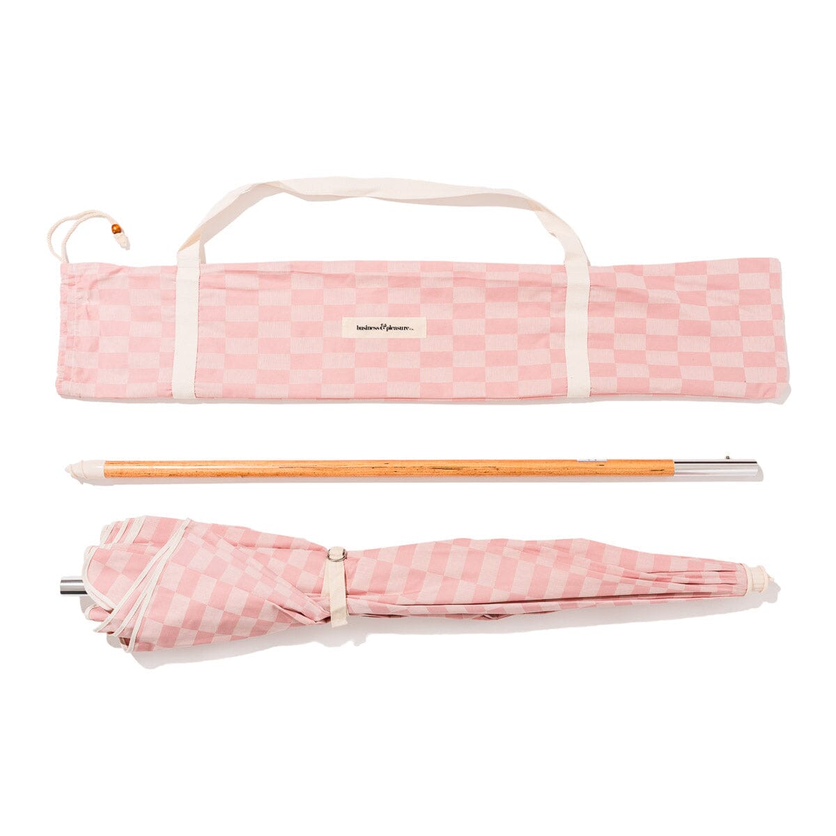 The Rio Umbrella - Dusty Pink Checker Rio Umbrella Business & Pleasure Co. 