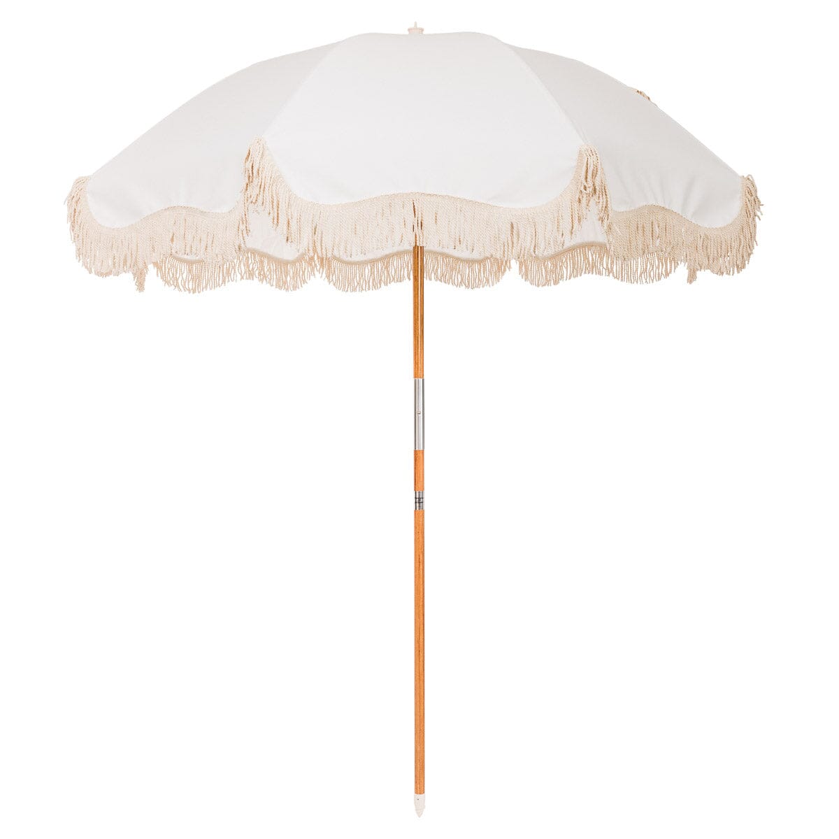 The Rio Fringed Umbrella - Antique White