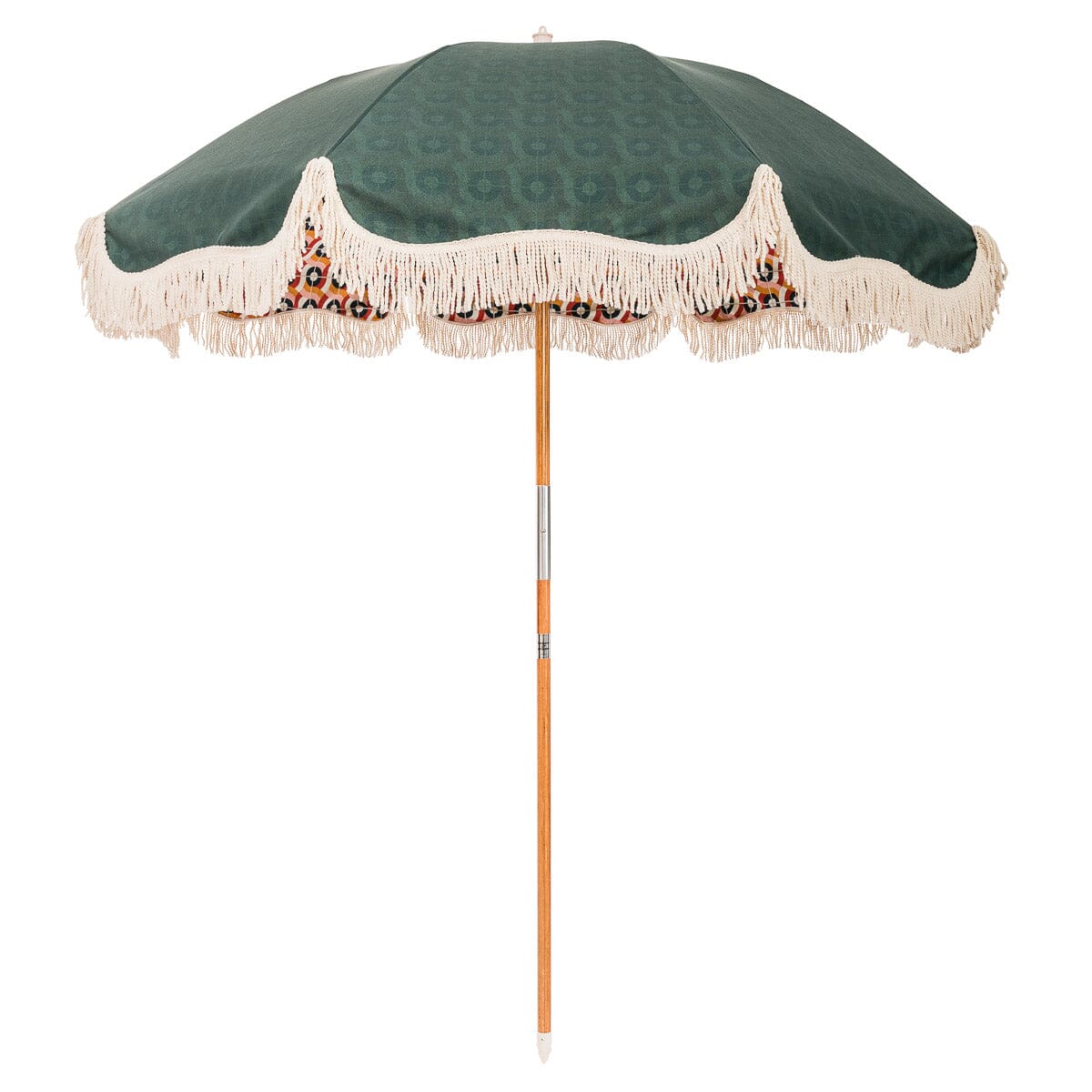 The Rio Fringed Umbrella - Bottle Green Rio Fringed Umbrella Business & Pleasure Co. 