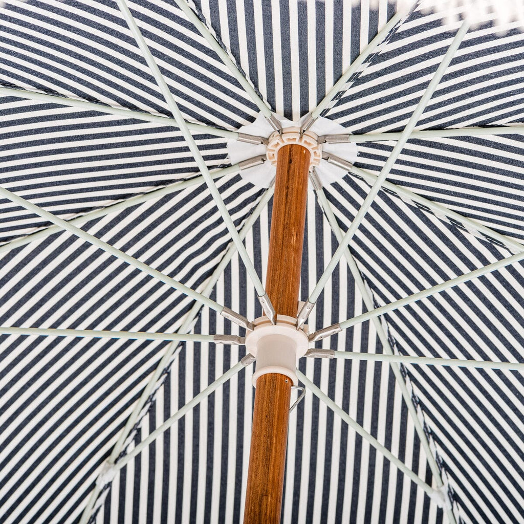 The Rio Fringed Umbrella - Laurens Navy Stripe Rio Fringed Umbrella Business & Pleasure Co. 