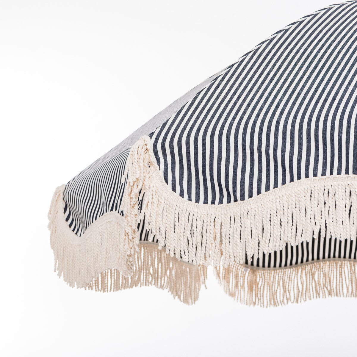 The Rio Fringed Umbrella - Laurens Navy Stripe Rio Fringed Umbrella Business & Pleasure Co. 