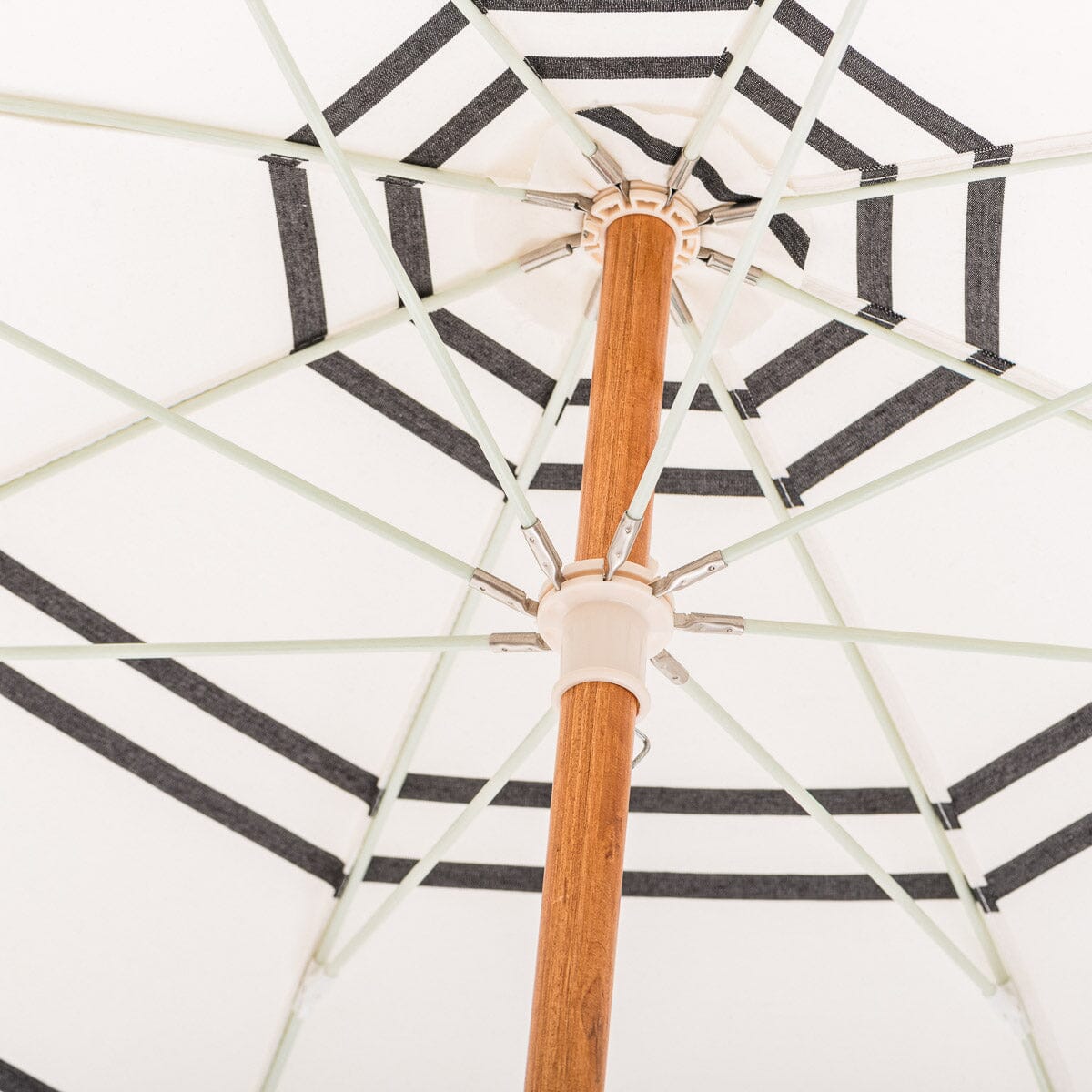 The Rio Fringed Umbrella - Malibu Black Stripe Rio Fringed Umbrella Business & Pleasure Co. 