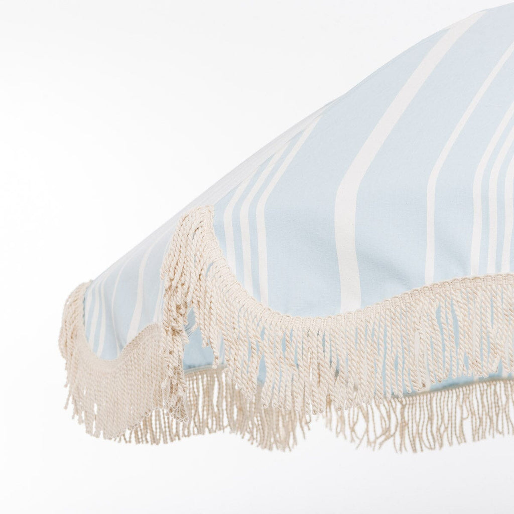 The Rio Fringed Umbrella - Vintage Blue Stripe Rio Fringed Umbrella Business & Pleasure Co. 