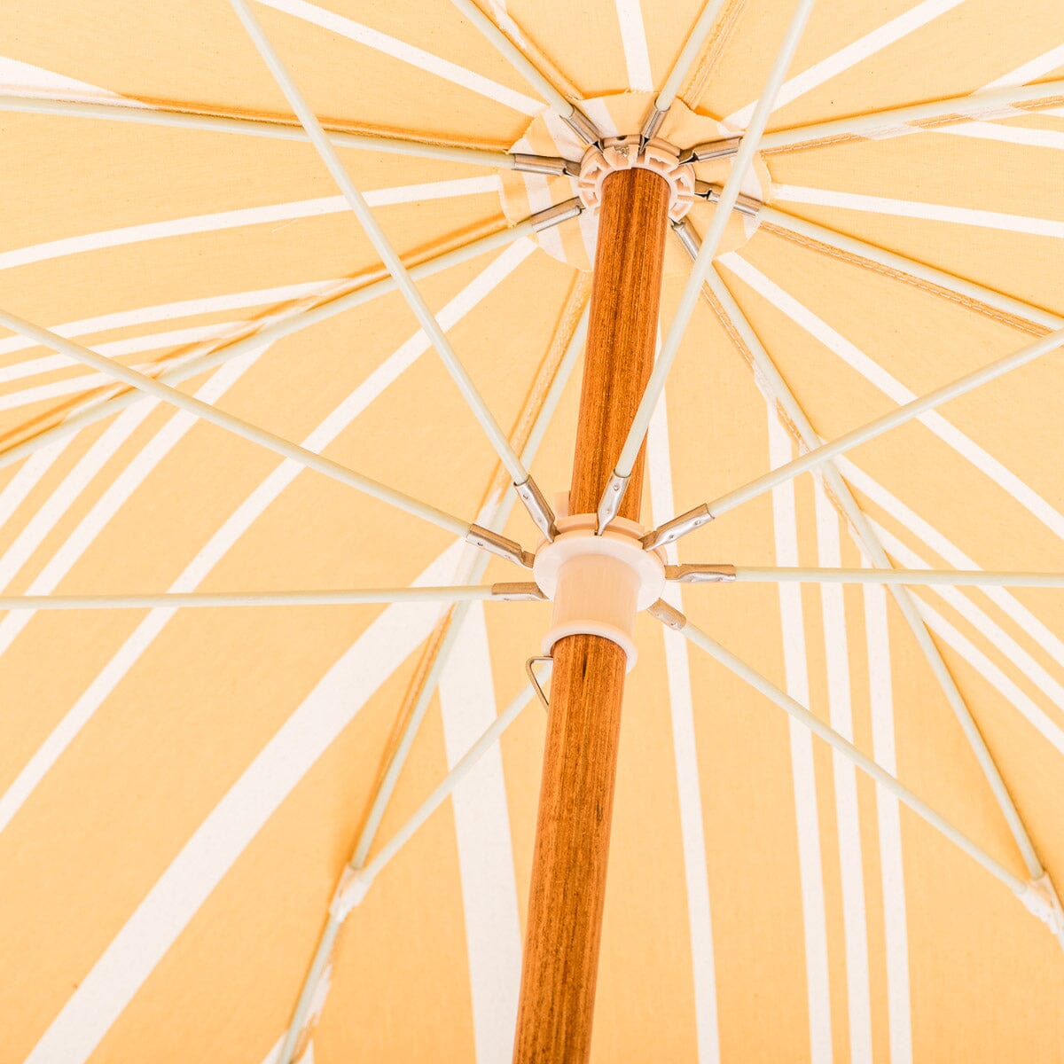 The Rio Fringed Umbrella - Vintage Yellow Stripe Rio Fringed Umbrella Business & Pleasure Co. 