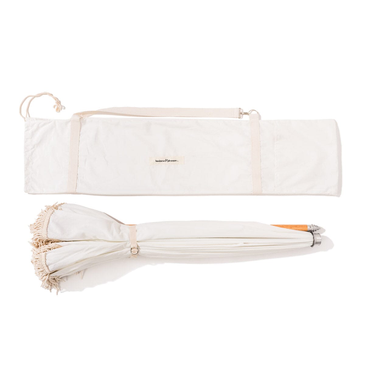 The Premium Beach Umbrella - Antique White Premium Beach Umbrella Business & Pleasure Co. 