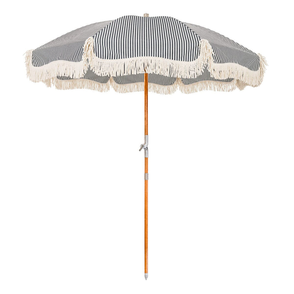 The Premium Beach Umbrella - Lauren's Navy Stripe Premium Beach Umbrella Business & Pleasure Co. 