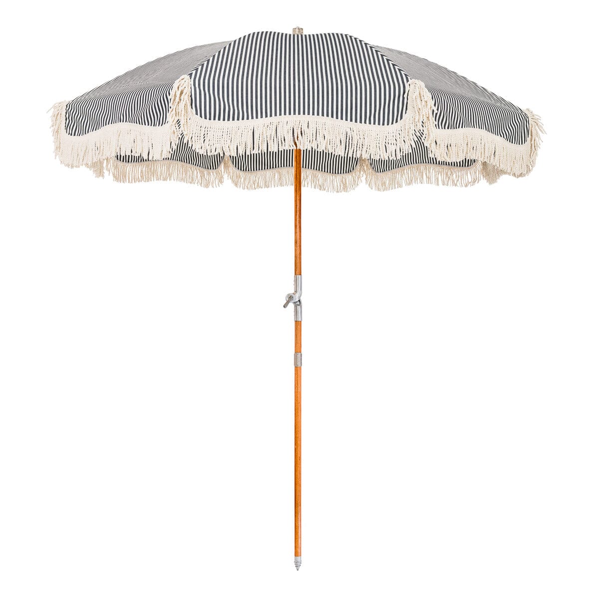 The Premium Beach Umbrella - Lauren's Navy Stripe