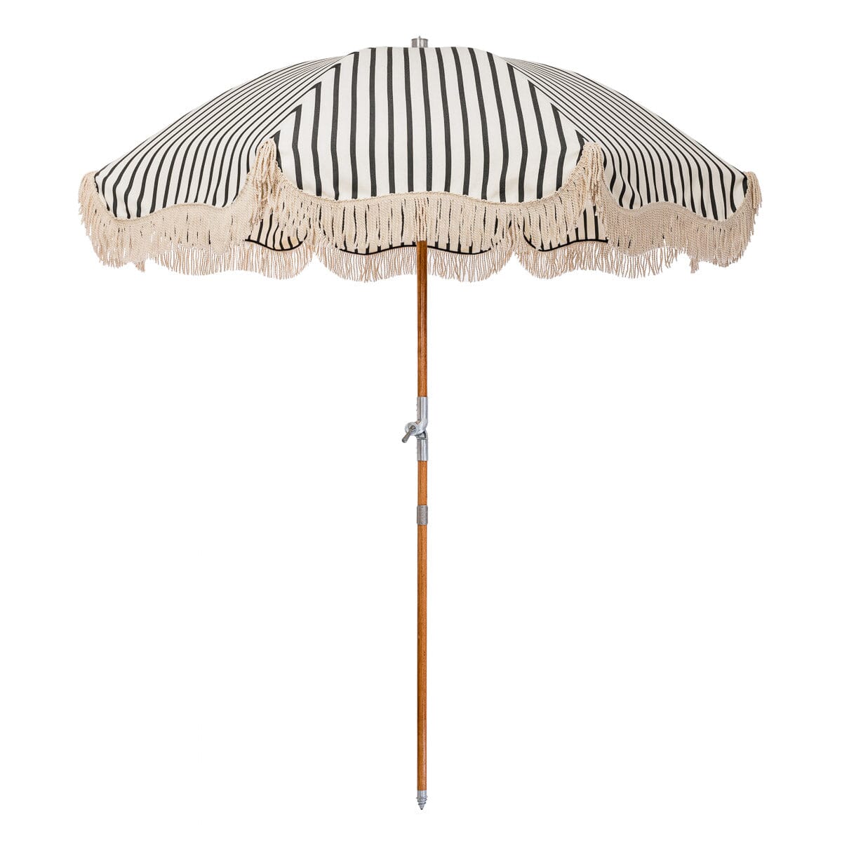 The Premium Beach Umbrella - Monaco Black Stripe