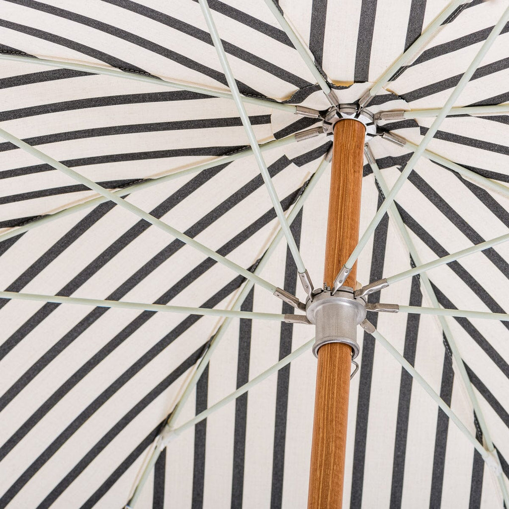 The Premium Beach Umbrella - Monaco Black Stripe Premium Beach Umbrella Business & Pleasure Co 