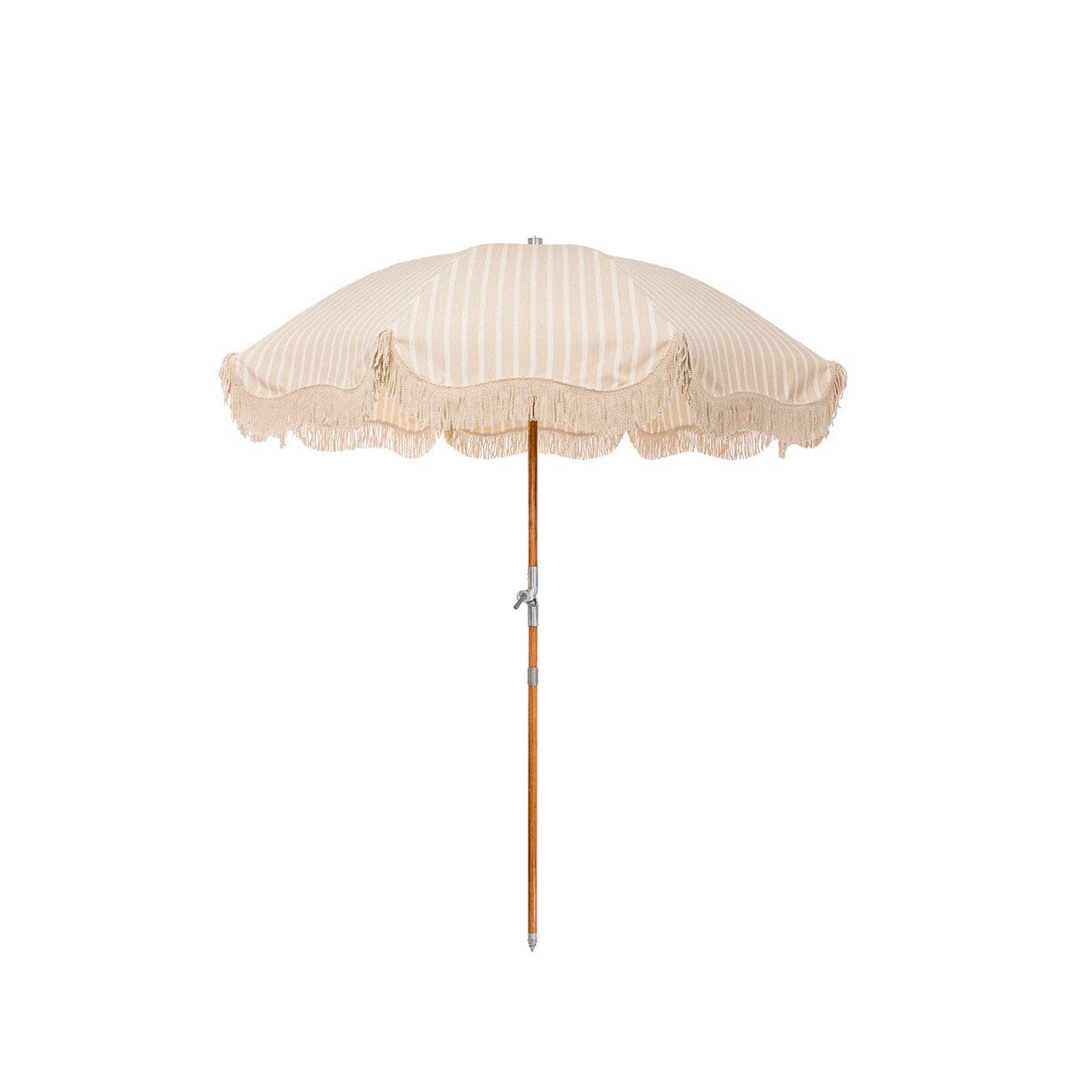 The Premium Beach Umbrella - Monaco Natural Stripe Premium Beach Umbrella Business & Pleasure Co 