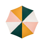 The Resort Market Umbrella in 70s Panel Cinque | 8' Antique White Frame Bundle Business & Pleasure Co. 
