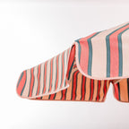 The Resort Market Umbrella in Bistro Pink Stripe | 12' Antique White Frame Bundle Business & Pleasure Co. 