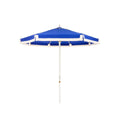 The Resort Market Umbrella in Border Valance Mediterranean Blue | 8' Antique White Frame Bundle Business & Pleasure Co. 