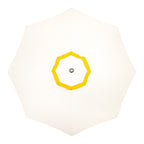 The Resort Market Umbrella in Border Valance Mimosa Yellow | 10' Antique White Frame Bundle Business & Pleasure Co. 