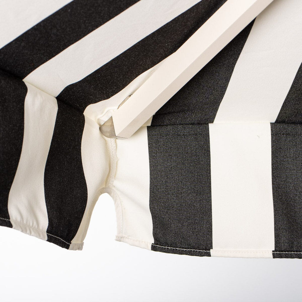 The Resort Market Umbrella in Crew Vintage Black Stripe | 10' Antique White Frame Resort Market Bundle Business & Pleasure Co. 