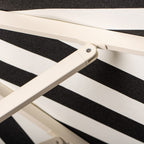 The Resort Market Umbrella in Crew Vintage Black Stripe | 10' Antique White Frame Resort Market Bundle Business & Pleasure Co. 