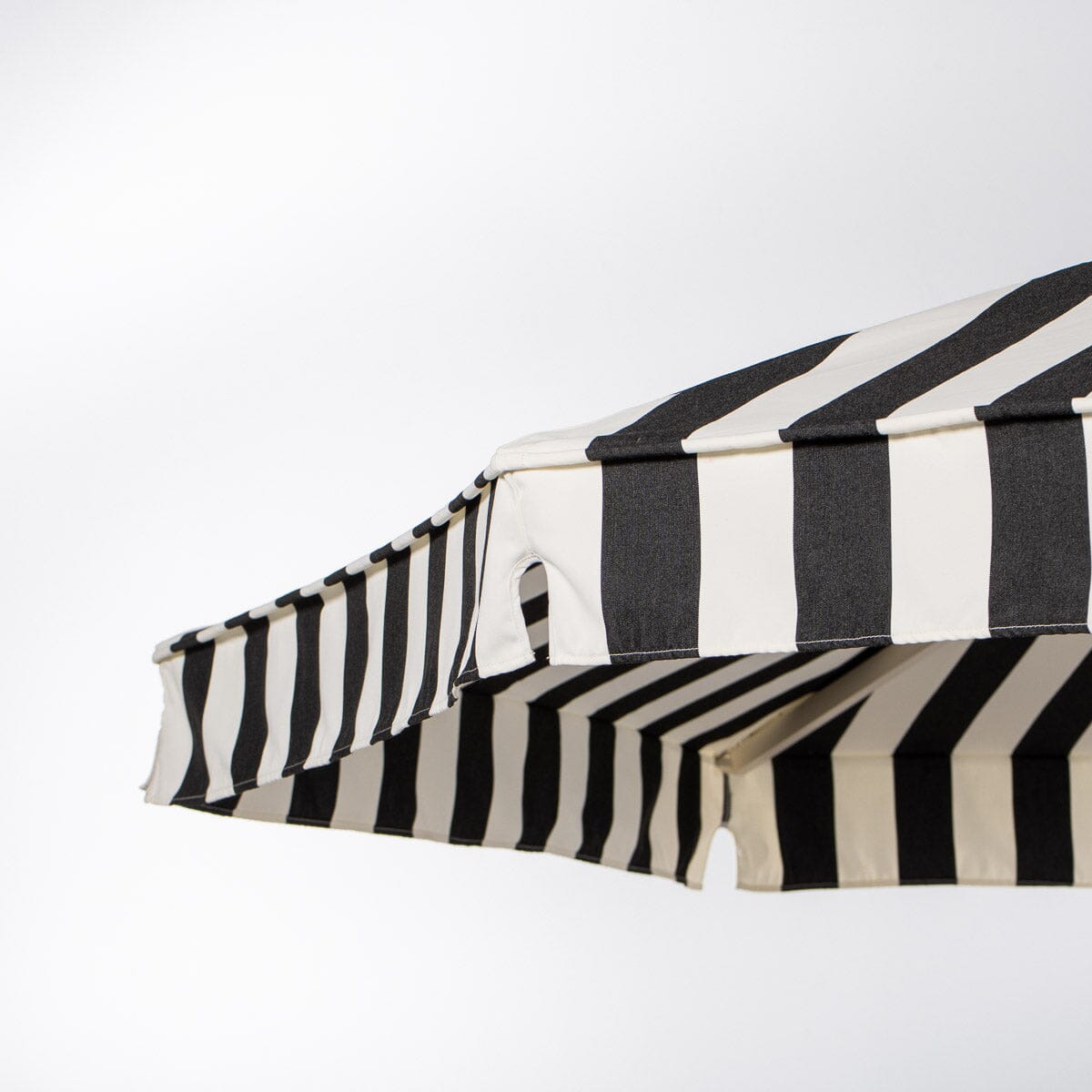 The Resort Market Umbrella in Crew Vintage Black Stripe | 10' Antique White Frame Resort Market Bundle Business & Pleasure Co. 