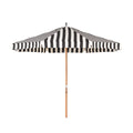 The Resort Market Umbrella in Crew Vintage Black Stripe | 10' Transfer Teak Frame Resort Market Umbrella Business & Pleasure Co. 