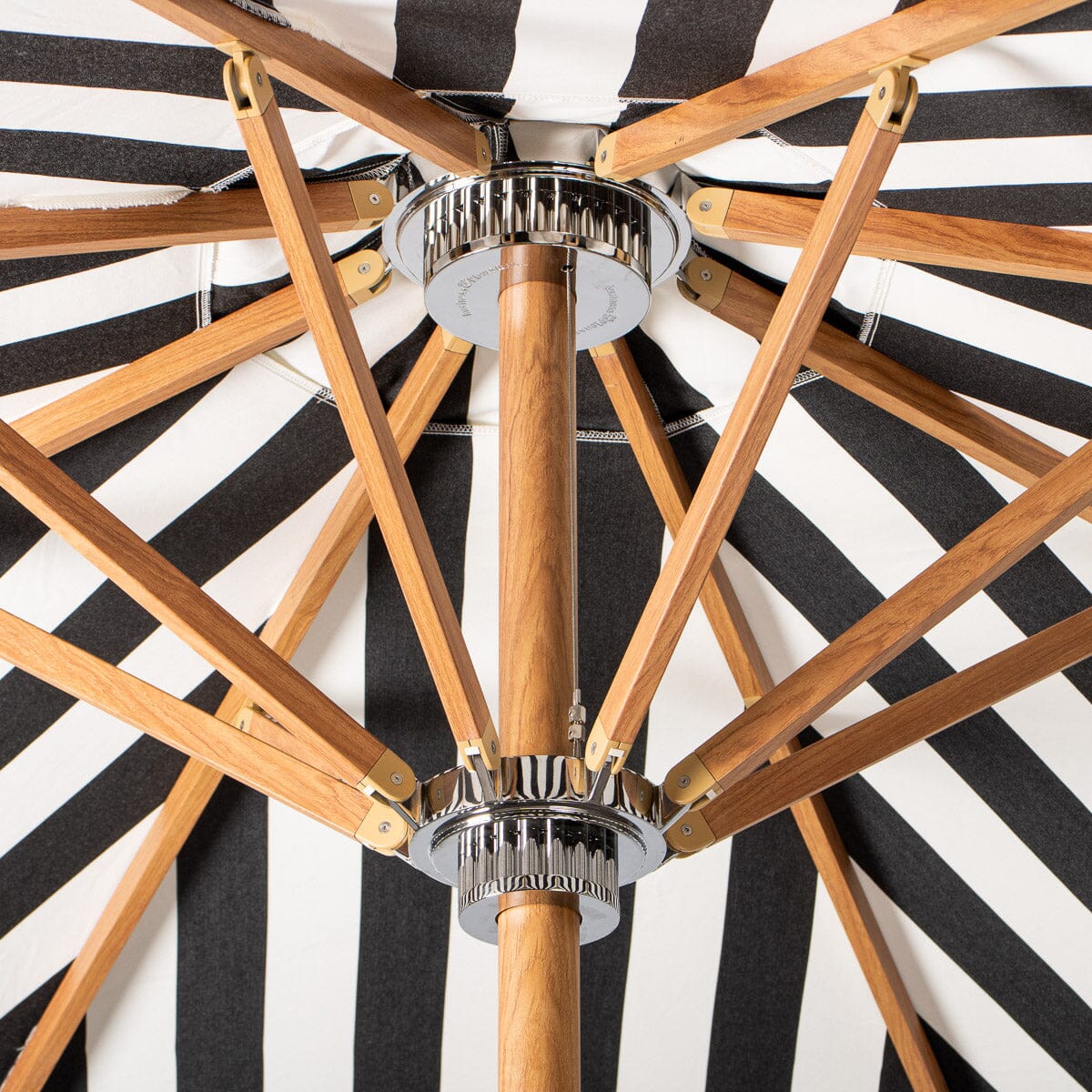 black wood patio umbrella Punchau 6 Ft Boho Fringe - & White, Push Button Tilt Pole Introducing the Wooden Market Umbrella Business & Pleasure Co. The